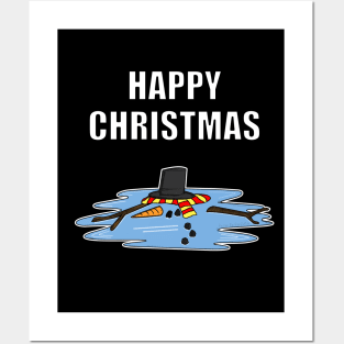 Happy Christmas 2020 Melted Snowman Funny Posters and Art